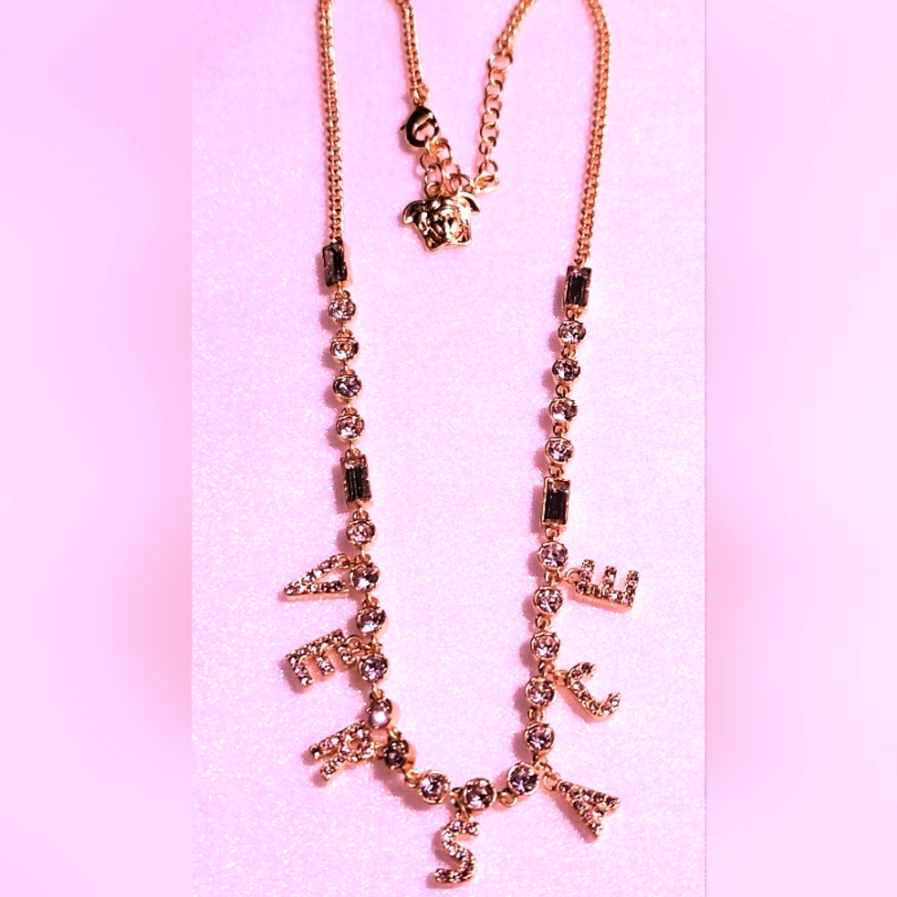 VTG VERSACE Rhinestone Necklace